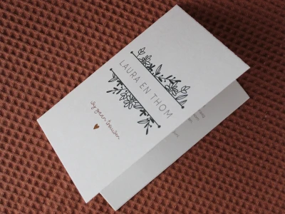 Trouwkaart Laura & Thom