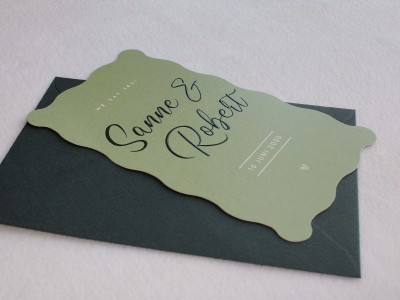 Trouwkaart Sanne & Robert