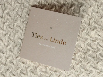 Geboortekaart Ties & Linde