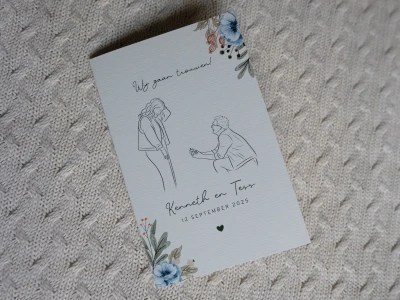 Trouwkaart Tess & Kenneth