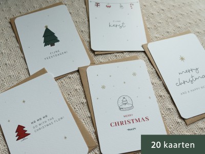 Kerstkaart Set 20 stuks