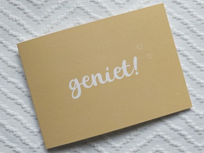 Wenskaart Geniet