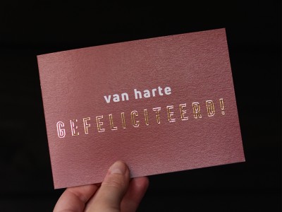 Wenskaart Van harte gefeliciteerd