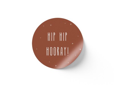 Sluitsticker Hip hip hooray