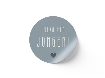 Sluitsticker Hoera een jongen