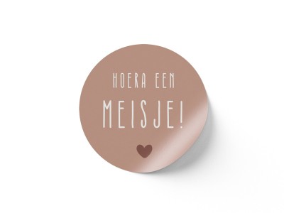 Sluitsticker Hoera een meisje