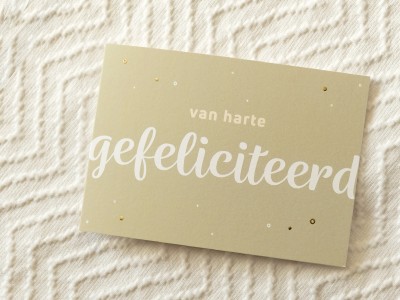 Wenskaart Van harte gefeliciteerd