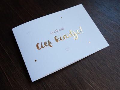 Wenskaart Welkom lief kindje